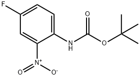 Carbamic acid, N-(4-fluoro-2-nitrophenyl)-, 1,1-dimethylethyl ester Structure