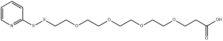 (2-pyridyldithio)-PEG4 acid 구조식 이미지