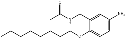 Acetamide, N-[[5-amino-2-(octyloxy)phenyl]methyl]- Structure
