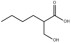 Hexanoic acid, 2-(hydroxymethyl)- 구조식 이미지