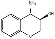 2H-1-Benzopyran-3-ol, 4-amino-3,4-dihydro-, trans- (9CI) 구조식 이미지