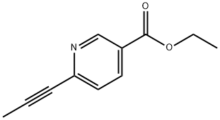 3-Pyridinecarboxylic acid, 6-(1-propyn-1-yl)-, ethyl ester Structure