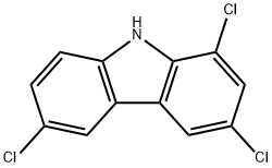 9H-Carbazole, 1,3,6-trichloro- Structure