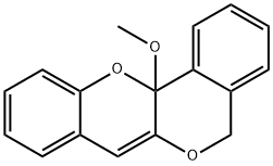 [2]Benzopyrano[4,3-b][1]benzopyran, 5,12a-dihydro-12a-methoxy- 구조식 이미지