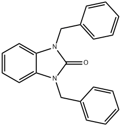 2H-Benzimidazol-2-one, 1,3-dihydro-1,3-bis(phenylmethyl)- 구조식 이미지