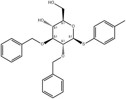 4-Methylphenyl 2,3-di-O-benzyl- 1-thio-β-D-glucopyranoside Structure