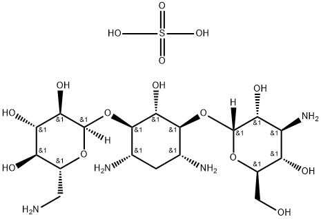 Kanamycin, sulfate (1:1), monohydrate (8CI) Structure