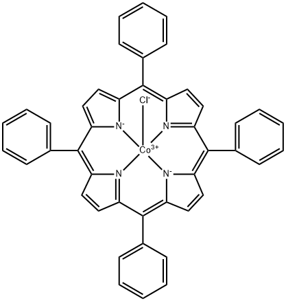 Chloro[meso-tetrakis(phenyl)porphyrinato]cobalt(III) 구조식 이미지