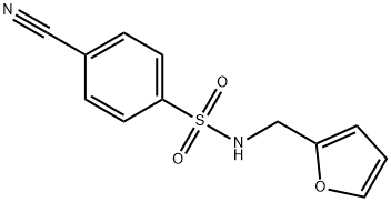4-cyano-N-(furan-2-ylmethyl)benzene-1-sulfonamide Structure