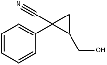 Cyclopropanecarbonitrile, 2-(hydroxymethyl)-1-phenyl- 구조식 이미지