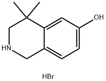 4,4-Dimethyl-1,2,3,4-tetrahydroisoquinolin-6-ol hydrobromide 구조식 이미지