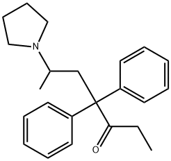 3-Heptanone, 4,4-diphenyl-6-(1-pyrrolidinyl)- Structure