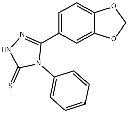 3H-1,2,4-Triazole-3-thione, 5-(1,3-benzodioxol-5-yl)-2,4-dihydro-4-phenyl- Structure
