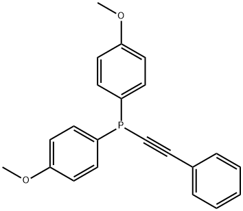 (di-(p-methoxyphenyl)phosphino)phenylacetylene Structure