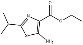 4-Thiazolecarboxylic acid, 5-amino-2-(1-methylethyl)-, ethyl ester Structure