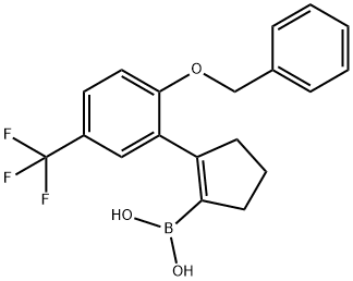 Boronic acid, [2-[2-(phenylmethoxy)-5-(trifluoromethyl)phenyl]-1-cyclopenten-1-yl]- (9CI) Structure