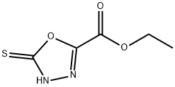 1,3,4-Oxadiazole-2-carboxylic acid, 4,5-dihydro-5-thioxo-, ethyl ester 구조식 이미지