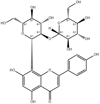 Vitexin 2''-O-beta-D-glucoside 구조식 이미지