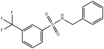 Benzenesulfonamide, N-(phenylmethyl)-3-(trifluoromethyl)- Structure