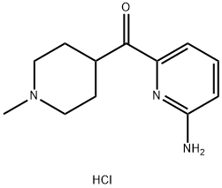 Methanone, (6-amino-2-pyridinyl)(1-methyl-4-piperidinyl)-, hydrochloride (1:2) Structure
