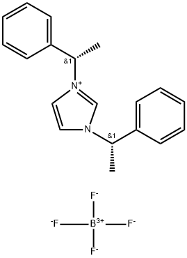 1,3-Bis[(1S)-1-phenylethyl]-1H-imidazolium Tetrafluoroborate Structure