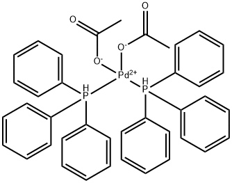 Palladium, bis(acetato-κO)bis(triphenylphosphine)-, (SP-4-1)- Structure