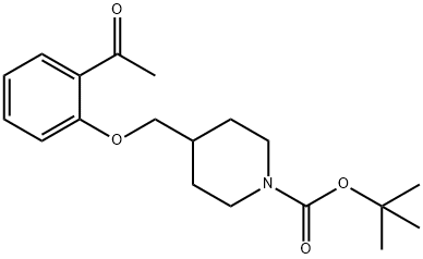 tert-Butyl 4-((2-acetylphenoxy)methyl)piperidine-1-carboxylate Structure