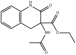 3-acetylamino-2-oxo-1,2,3,4-tetrahydro-quinoline-3-carboxylic acid ethyl ester Structure