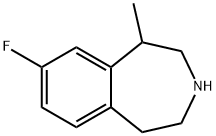 1H-3-Benzazepine, 8-fluoro-2,3,4,5-tetrahydro-1-methyl- Structure
