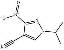 1-isopropyl-3-nitro-1H-pyrazole-4-carbonitrile Structure