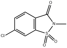 1,2-Benzisothiazol-3(2H)-one, 6-chloro-2-methyl-, 1,1-dioxide Structure