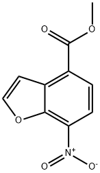 4-Benzofurancarboxylic acid, 7-nitro-, methyl ester 구조식 이미지