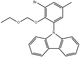 9H-Carbazole, 9-[3-bromo-2-(ethoxymethoxy)-5-methylphenyl]- Structure