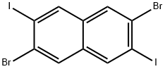 Naphthalene, 2,6-dibromo-3,7-diiodo- Structure