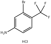 Benzenamine, 3-bromo-4-(trifluoromethyl)-, hydrochloride (1:1) 구조식 이미지