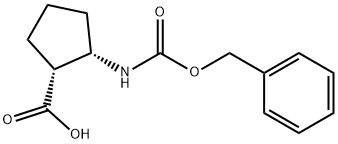 Cyclopentanecarboxylic acid, 2-[[(phenylmethoxy)carbonyl]amino]-,(1R,2S)- Structure