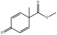 2,5-Cyclohexadiene-1-carboxylic acid, 1-methyl-4-oxo-, methyl ester 구조식 이미지