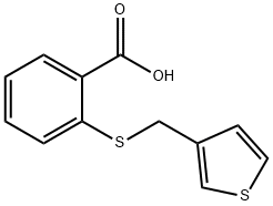 Benzoic acid, 2-[(3-thienylmethyl)thio]- 구조식 이미지