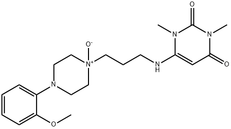 2,4(1H,3H)-Pyrimidinedione, 6-[[3-[4-(2-methoxyphenyl)-1-oxido-1-piperazinyl]propyl]amino]-1,3-dimethyl- 구조식 이미지