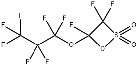 1,2-Oxathietane, 3,3,4-trifluoro-4-(1,1,2,2,3,3,3-heptafluoropropoxy)-, 2,2-dioxide Structure