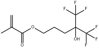 2-Propenoic acid, 2-methyl-, 5,5,5-trifluoro-4-hydroxy-4-(trifluoromethyl)pentyl ester Structure