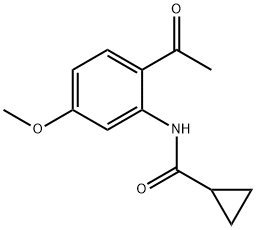 Cyclopropanecarboxamide, N-(2-acetyl-5-methoxyphenyl)- Structure