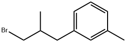 Benzene, 1-(3-bromo-2-methylpropyl)-3-methyl- 구조식 이미지