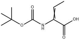 2-Butenoic acid, 2-[[(1,1-dimethylethoxy)carbonyl]amino]- Structure