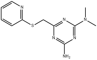 2-N,2-N-dimethyl-6-(pyridin-2-ylsulfanylmethyl)-1,3,5-triazine-2,4-diamine 구조식 이미지