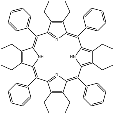 2,3,7,8,12,13,17,18-(octaethyl)-5,10,15,20-(tetraphenyl)porphyrin 구조식 이미지