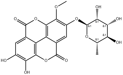 3-O-Methylellagic acid 4-O-rhamnoside 구조식 이미지