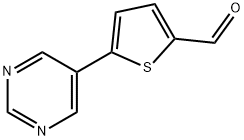 2-Thiophenecarboxaldehyde, 5-(5-pyrimidinyl)- Structure