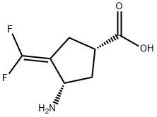 Cyclopentanecarboxyl?ic acid, 3-?amino-?4-?(difluoromethylene)?-?, (1S,?3S)?- 구조식 이미지