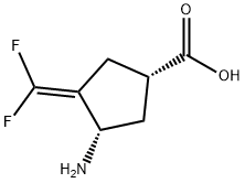 Cyclopentanecarboxyl?ic acid, 3-?amino-?4-?(difluoromethylene)?-?, (1S,?3S)?- Structure